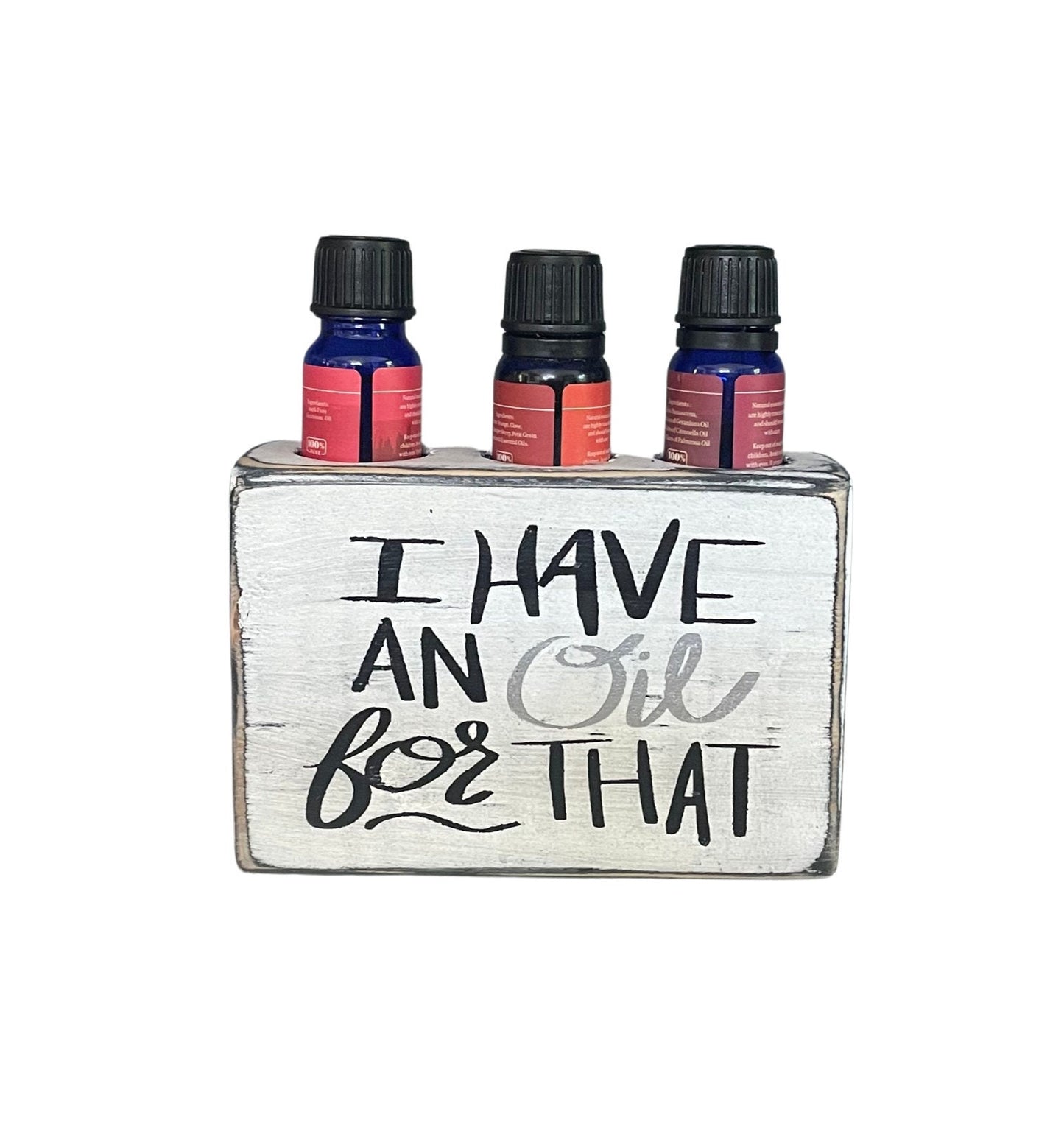 Essential Oil Storage - Essential Oil Holder - Aromatherapy Gift - Funny Essential Oil Gift - Wooden Essential Oil Holder - Wood Oil Block