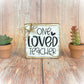 Basket Case Designs One Loved Teacher Rustic Wood Block Sign Distressed White