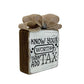 Basket Case Designs Know Your Worth Then Add Tax Wood Block Sign Farmhouse Decor