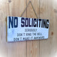 Do Not Disturb Sign - Do Not Ring Doorbell - No Soliciting Signs Funny - Front Door Sign - Front Door Decor - Wooden Porch Sign - Wood Sign