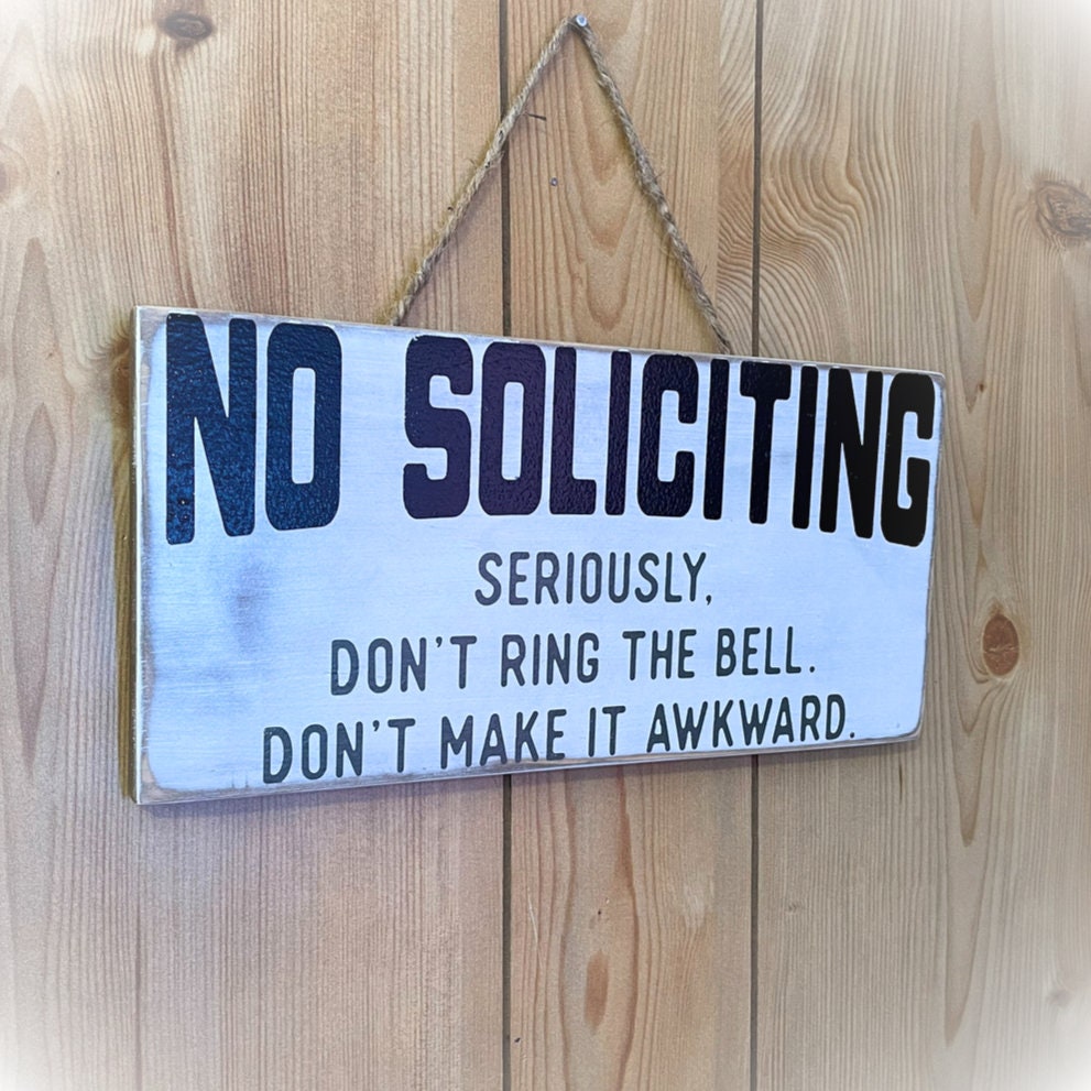 Do Not Disturb Sign - Do Not Ring Doorbell - No Soliciting Signs Funny - Front Door Sign - Front Door Decor - Wooden Porch Sign - Wood Sign