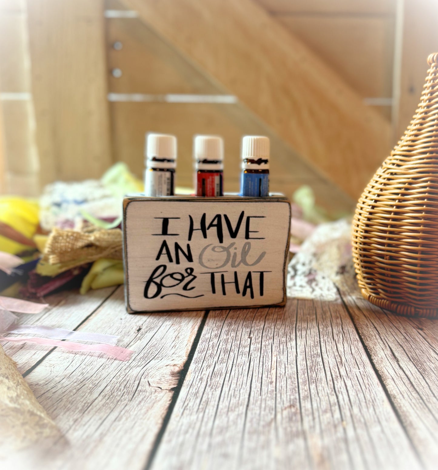 Essential Oil Storage - Essential Oil Holder - Aromatherapy Gift - Funny Essential Oil Gift - Wooden Essential Oil Holder - Wood Oil Block