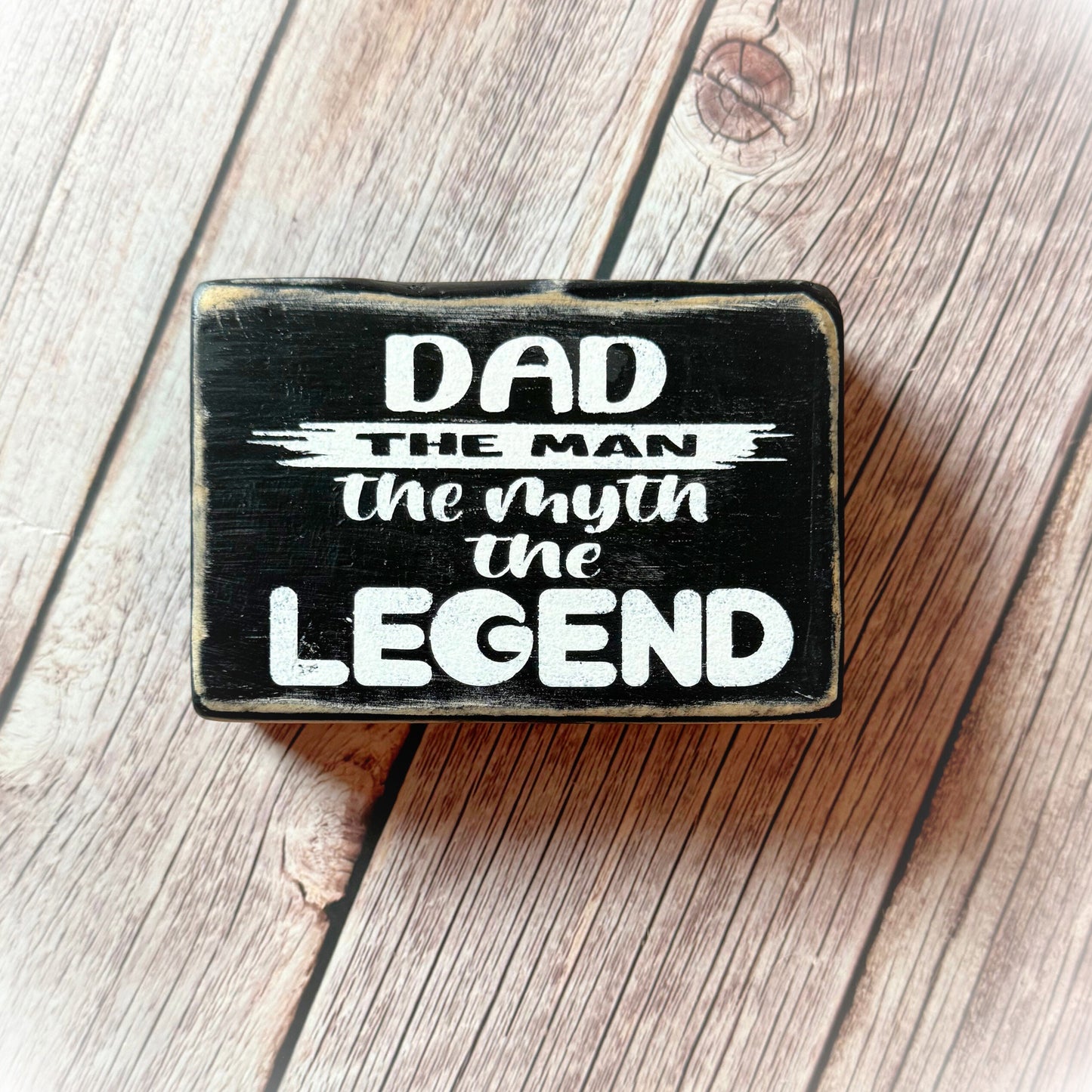 Dad The Man The Myth The Legend - Funny Dad Sign - Gifts For Him - Man Cave Decor - Funny Gifts For Him - Gifts Under 20 - Fathers Day Sign