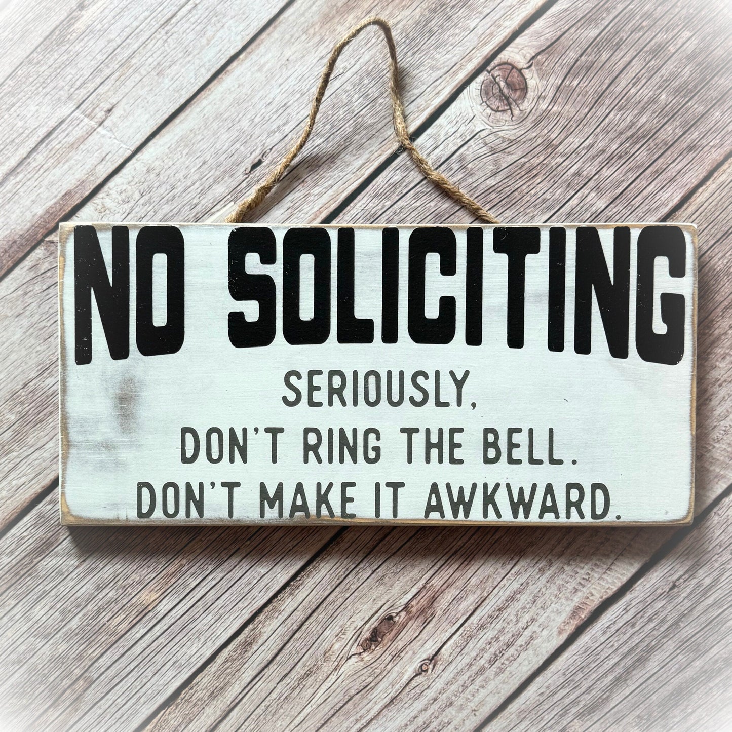 Do Not Disturb Sign - Do Not Ring Doorbell - No Soliciting Signs Funny - Front Door Sign - Front Door Decor - Wooden Porch Sign - Wood Sign