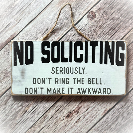 Do Not Disturb Sign - Do Not Ring Doorbell - No Soliciting Signs Funny - Front Door Sign - Front Door Decor - Wooden Porch Sign - Wood Sign
