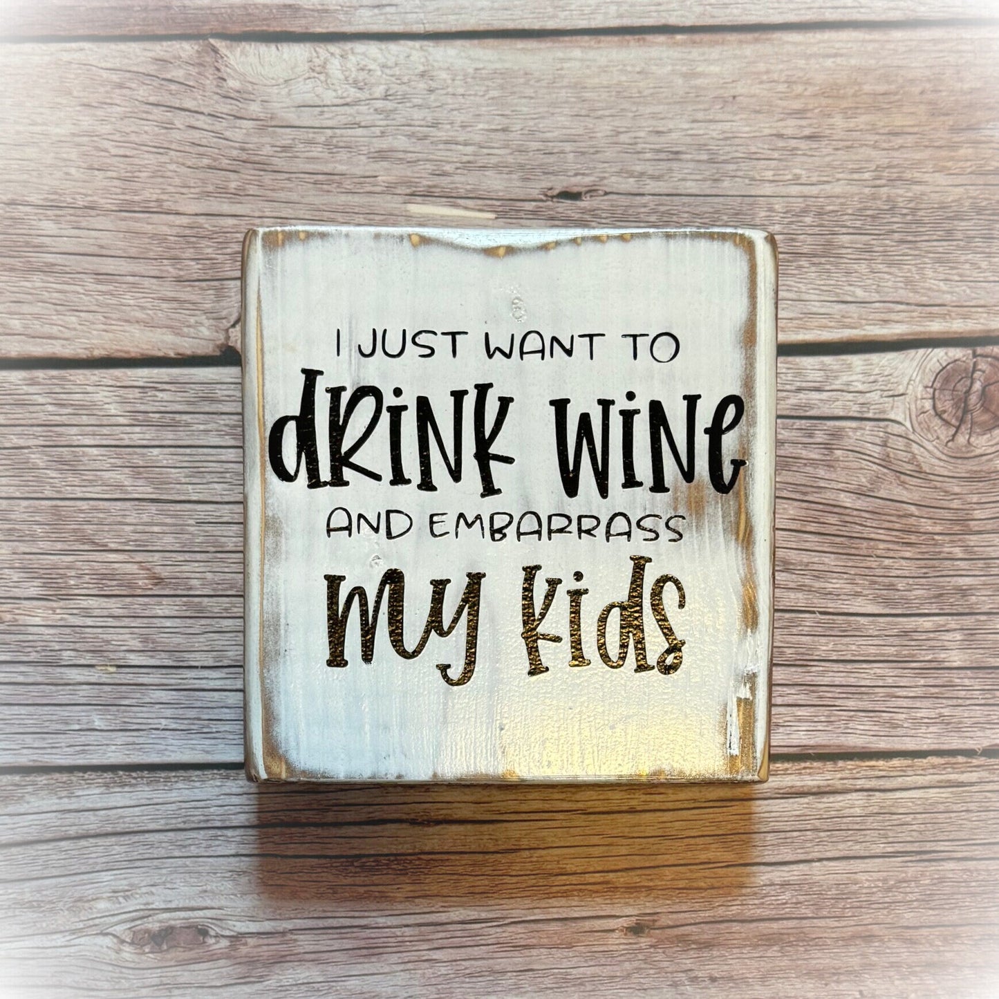 Custom Bar Sign - Gift For Wine Lover - Mother's Day Gift - Tiered Tray Decor - Gifts For Mom Under 20 - Wooden Wine Decor - Gifts For Her
