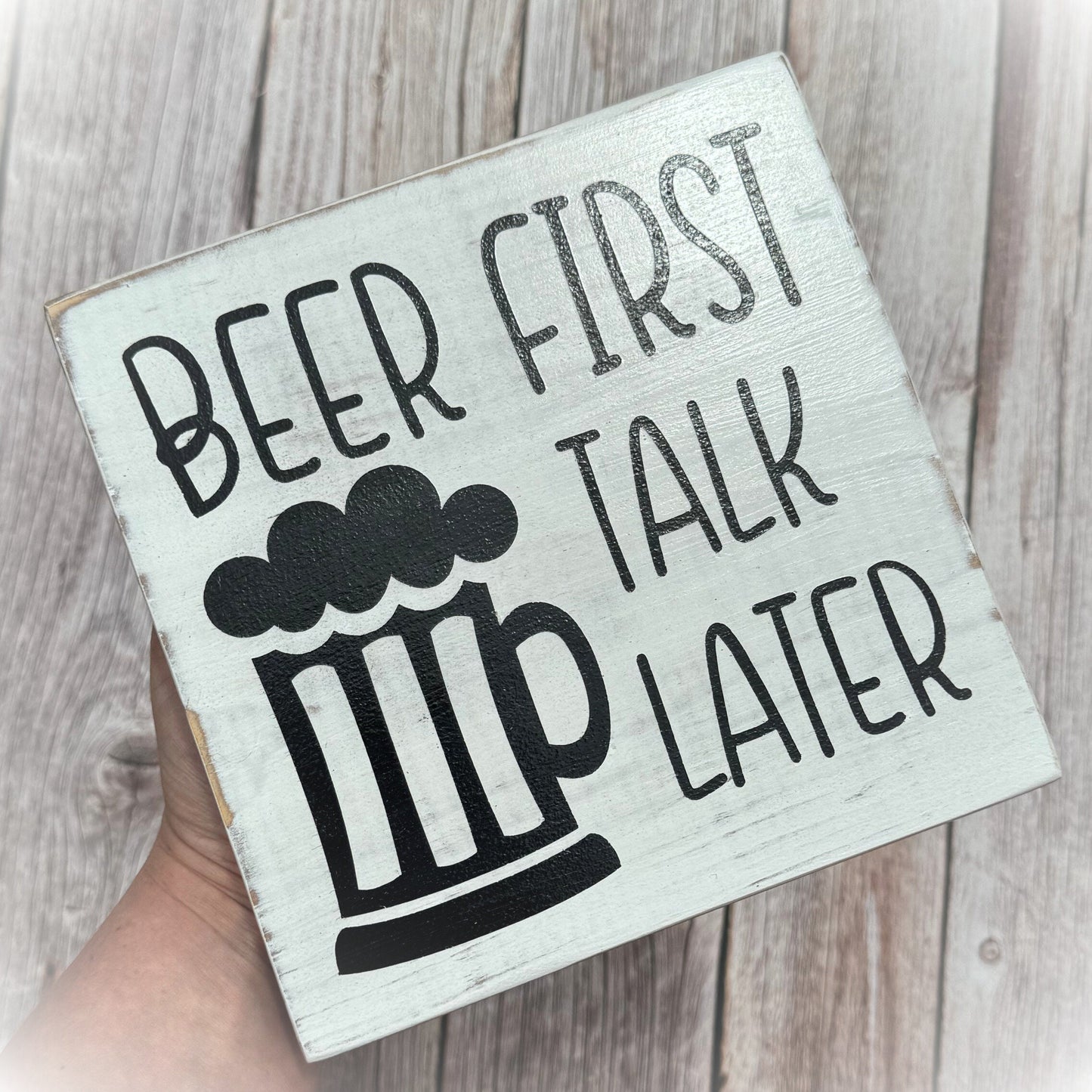 Father's Day Sign - Father's Day Gift - Man Cave Decor - Funny Beer Sign - Funny Bar Decor - Handmade Wooden Sign - Gifts For Him Under 20