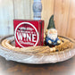 Christmas Gift For Wine Lover - Funny Wine Sign - Red and White Christmas Decor - Home Bar Sign - Home Bar Decor - Wine Cabinet Decor