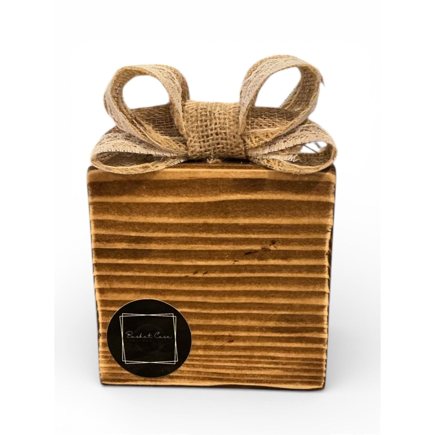 Decorative Wooden Block With Burlap Bow & "This Too Shall Pass" Quote