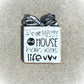 Basket Case Designs It's All Messy House Hair Kids Life Wood Block Sign White