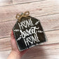 Basket Case Designs Home Sweet Home Rustic Wood House Sign Black Farmhouse Decor