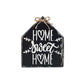 Basket Case Designs Home Sweet Home Rustic Wood House Sign Black Farmhouse Decor