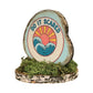Do It Scared Rustic Wood Slice Shelf Sitter Moss Base Coastal Decor 5x4x5