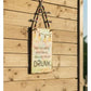 Funny Camping Advice Wood Sign Rustic Wall Decor Beaded Hanger 11.5x9 Drunk Sign