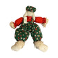 Vintage TL Toys 1995 Christmas Bunny Rabbit Plush Green Red Holiday Doll 10"