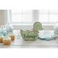 Personalized Wooden Duck Baby Shower Decor Green Plaid  Shelf Sitter 5.5"