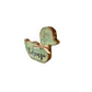Personalized Wooden Duck Baby Shower Decor Green Plaid  Shelf Sitter 5.5"
