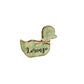 Personalized Wooden Duck Baby Shower Decor Green Plaid  Shelf Sitter 5.5"