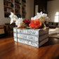 Handmade Wooden Book Stack - Rustic Fall Decor Sign