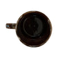 Vintage Brown Drip Glaze Ceramic Coffee Mug Mid Century Modern 3in