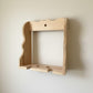 Vintage Wooden Hair Tool Organizer | Wall-Mount Blow Dryer & Curling Iron Holder | Rustic Bathroom Storage