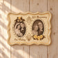 Vintage 50th Anniversary Our Wedding Double Picture Frame Cream Gold 10.5x8