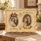Vintage 50th Anniversary Our Wedding Double Picture Frame Cream Gold 10.5x8