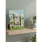Rare Vintage Garden Scene Wooden Picture Frame 12” X 9.25” X .50” With Easel Back