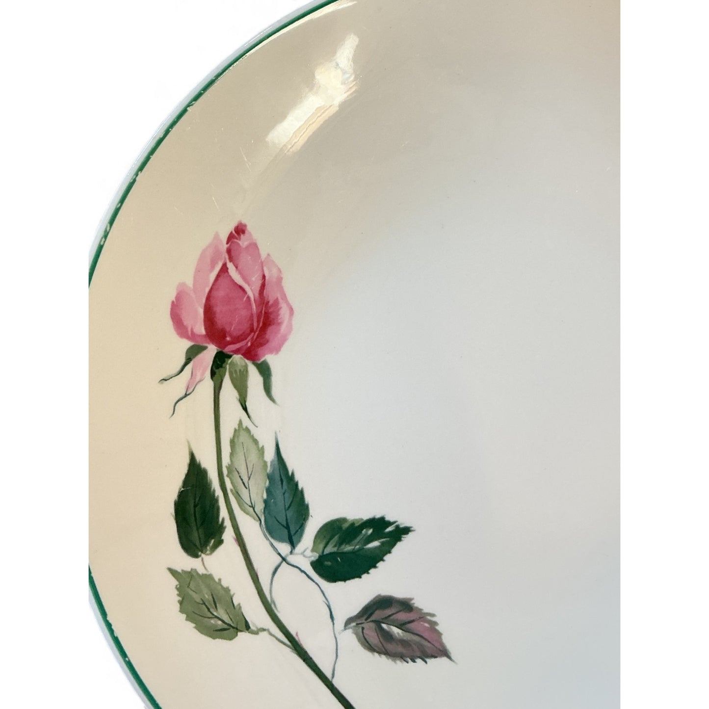 Cunningham & Pickett Rose Design Bowls Set Of 5 Hand-Painted Pink Floral Vintage Ceramic Dishware