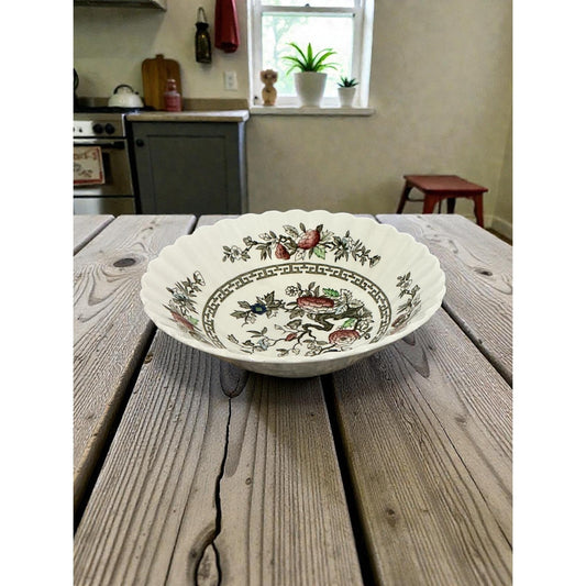 Churchill Kashmir Floral Stoneware Bowl, Scalloped Edge (6.5")
