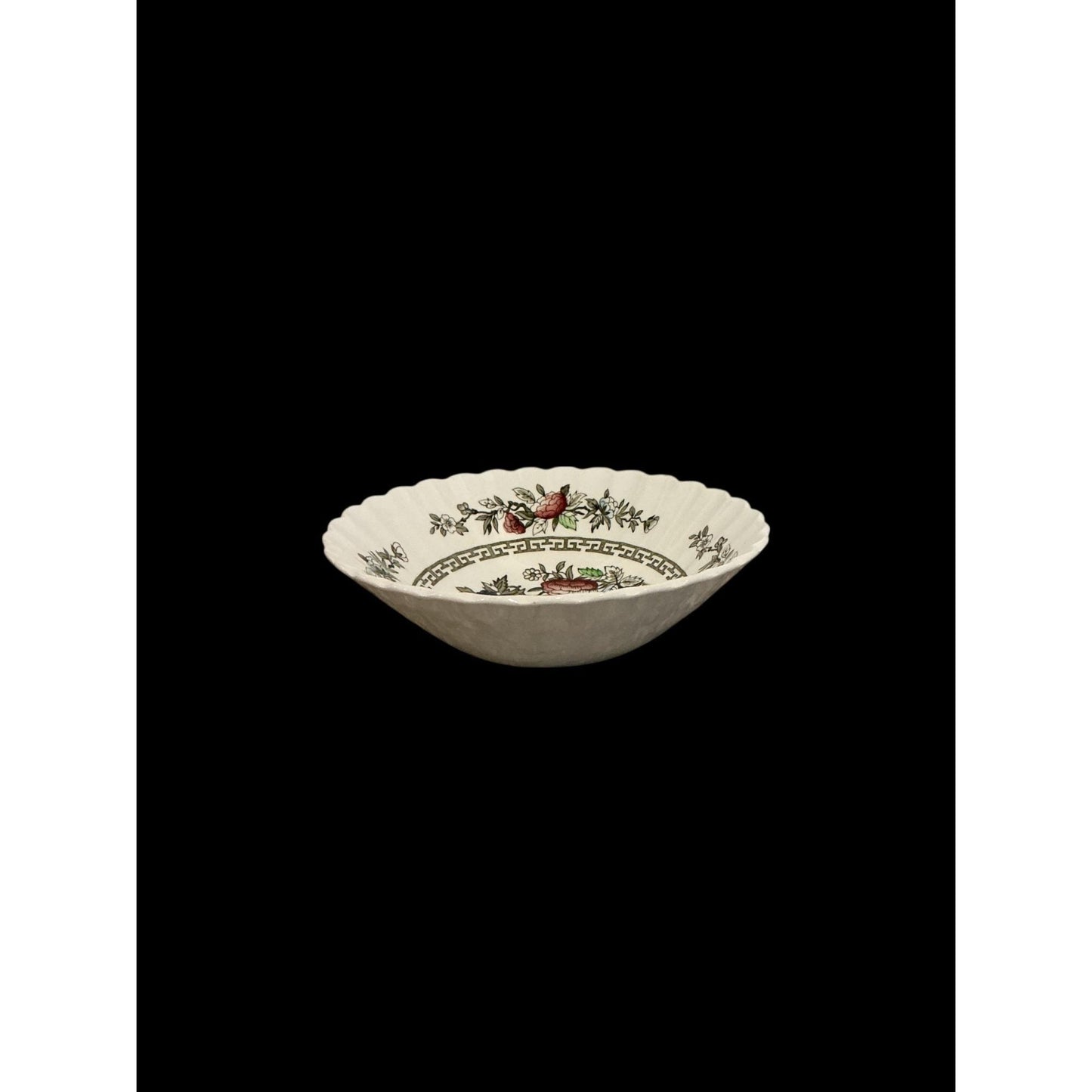Churchill Kashmir Floral Stoneware Bowl, Scalloped Edge (6.5")