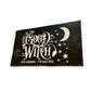 Home of the Good Witch Distressed Wood Sign Black White Rustic Wall Decor 16"