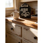 Handmade Wooden Coffee Sign With Bow - "As For Me & My House We Will Serve Coffee" - 6.25" x 5" x 1.5" - Basket Case Designs