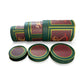 Set Of 3 Nesting Metal Tins With Carousel Horse Design - Red & Green - Decorativ