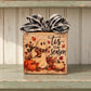 Basket Case Wood Block Fall Decor Ghost Football Tis the Season Buffalo Check