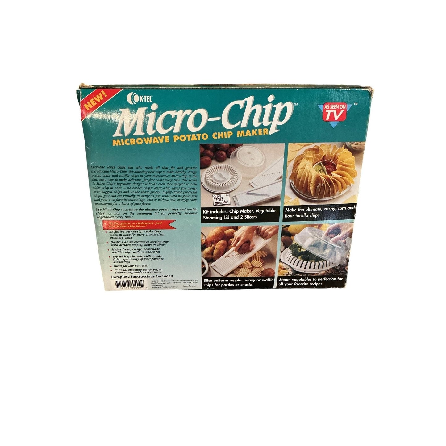 Vintage 1995 Koktel Micro-Chip Microwave Potato Chip Maker NIB