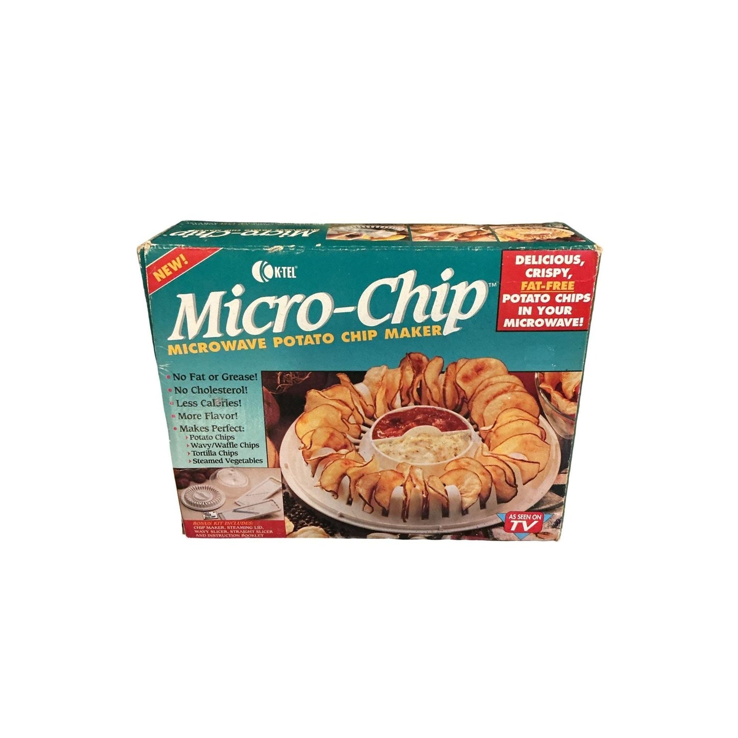 Vintage 1995 Koktel Micro-Chip Microwave Potato Chip Maker NIB