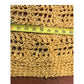 Handmade Vintage Crochet Ripple Afghan Throw Blanket Mustard Yellow Teal 54x40
